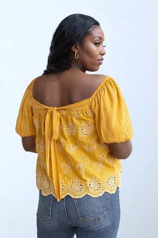 Sunny Breeze Eyelet Blouse